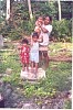 Glenda, Amy, Angela, Hangaripaii at grave of Marcello Hangaripaii